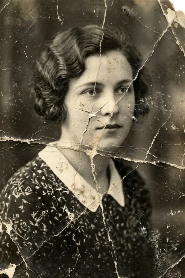 Old photo before AI restoration